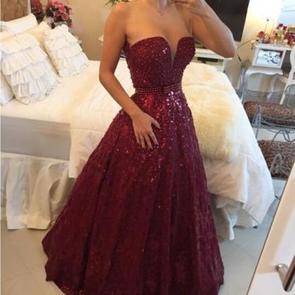 Ulass Appliques And Satin Prom Dresses,..