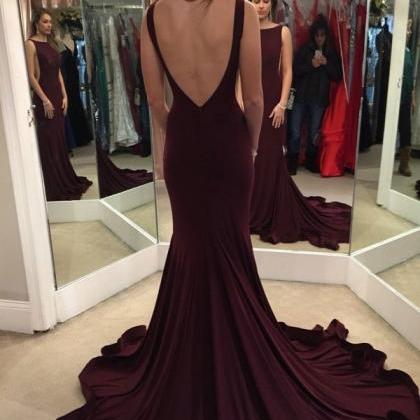 High Quality Spandex Backless Prom Dress Long..