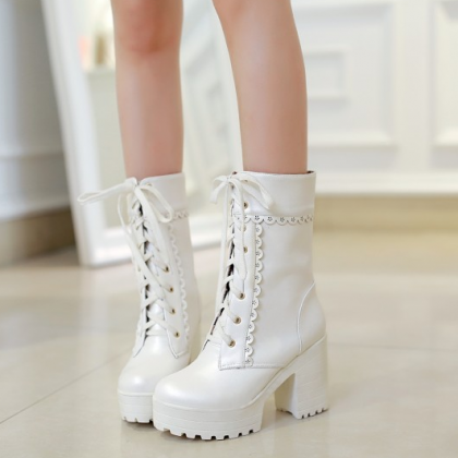 Ulass Lolita Cosplay High Heel Boots