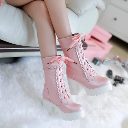 Ulass Lolita Cosplay High Heel Boots