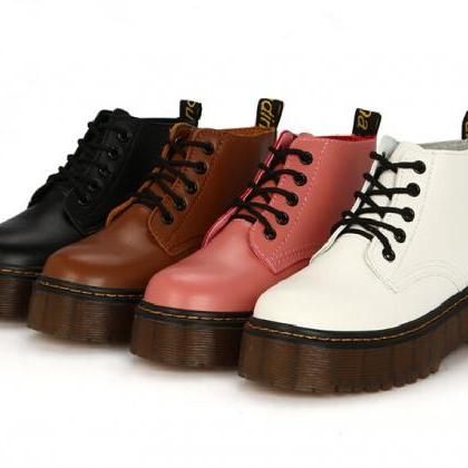 Ulass Lace Up Martin Boots. Three Colors Available