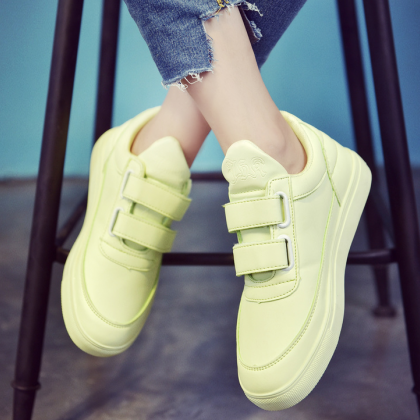 Ulass Candy Color Velcro Shoes