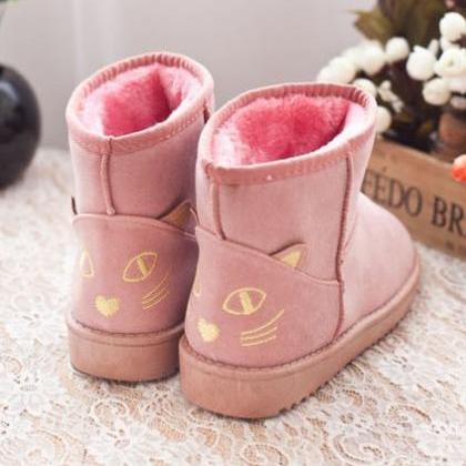Ulass Cute Kitty Snow Fur Boots. Four Colors..