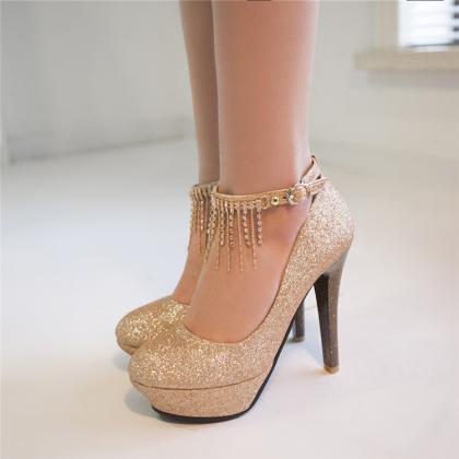 Ulass Stiletto High Heels Silver Pu Party Ankle..
