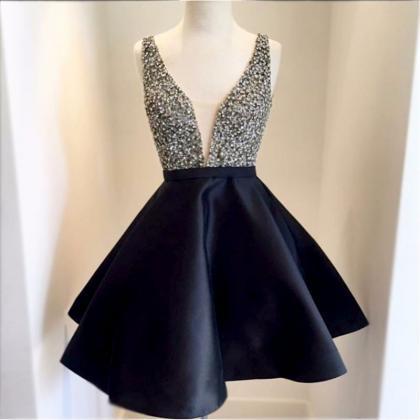 Ulass Short Prom Dresses,black Prom Dress,a-line..