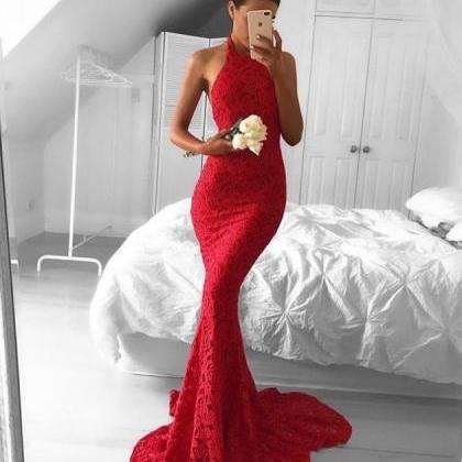 Ulass Sexy Evening Dresses,red Prom Gown,mermaid..
