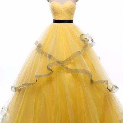 Charming Prom Dress, Tulle Prom Dress, Long Prom..