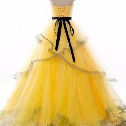 Charming Prom Dress, Tulle Prom Dress, Long Prom..