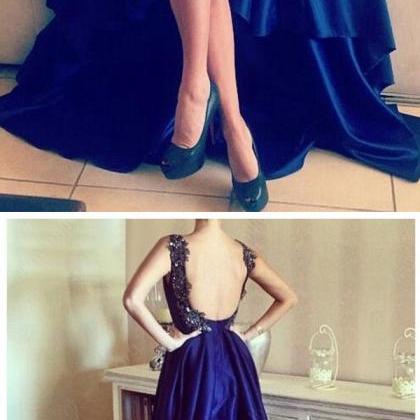 High Low Prom Dress, Backless Prom Dresses,..