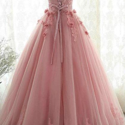 Sweetheart, Blush Pink Lace ,tulle,modest,evening..