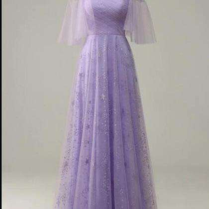 Lavender Organza ruffles dress main image 0