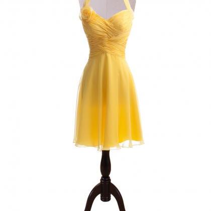 Chiffon Dress With Hand Made Flower And..