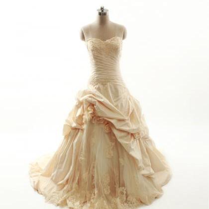 Ball Gown Taffeta Sleeveless Bridal Wedding Dress Bridal Dress Gown ...