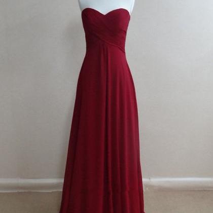 Ulass Simple And Pretty Burgundy Prom Dresses..