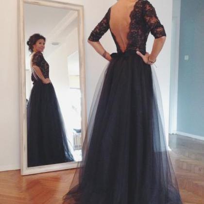 Ulass Lace And Tulle Prom Dresses, Floor-length..