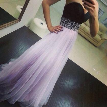 Ulass 2016 High Quality Light Lavender Tulle Prom..