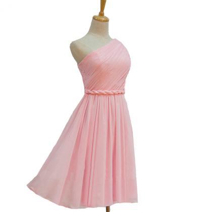 Ulass One Shoulder Bridesmaid Dresses, Pink..