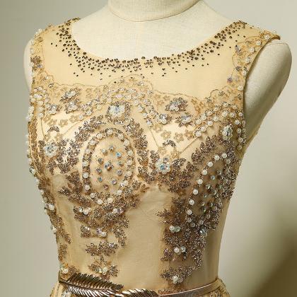 Ulass God Halter Applique And Beading With Belt..