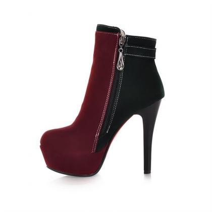 Ulass Spell color high-heeled boots..