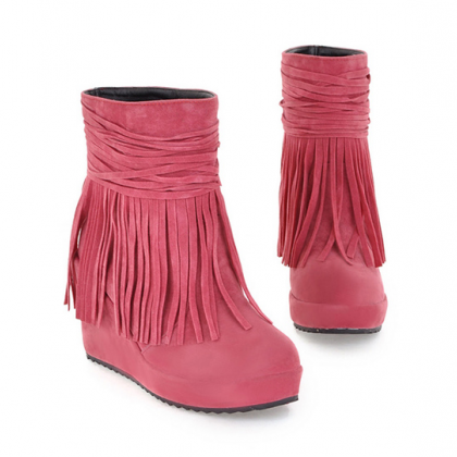 Ulass Frosted Fringed Boots