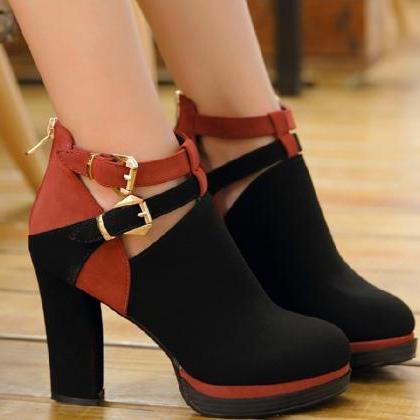 Ulass Casual Mixed Colors With Thick Heels