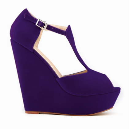 Ulass Thick Bottom Slope Sandals High-heeled..