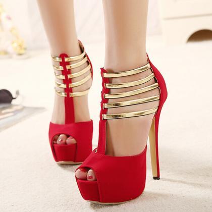 Ulass Red Heels 2016 Summer Fashion Sexy Classy..