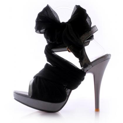 Ulass Black And Beige Color High-heeled Fashion..