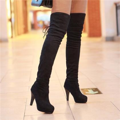 Ulass Hoes Women Boots Thigh High Boots Over The..
