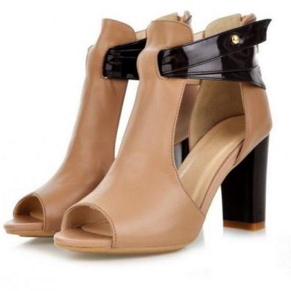 Ulass High Heel Genuine Leather Sandals Women Sexy..