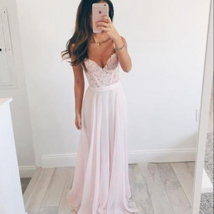Ulass Beautiful Pink Sweetheart Prom Dress A-line..