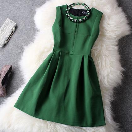Ulass Fresh Green With Beading Party Dress(gift..