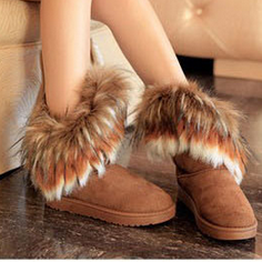 Ulass Autumn And Winter Snow Boots Feathers Fox..