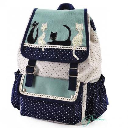 Ulass Cat Leisure School Backpack B..