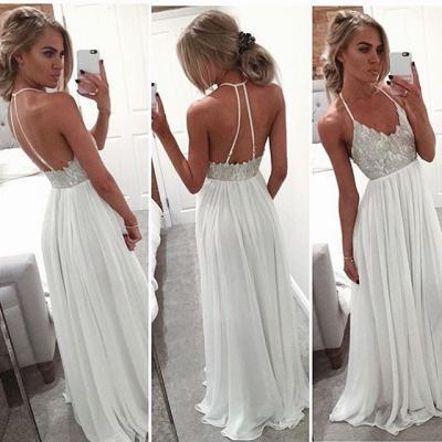 Ulass Hot Evening Dress Custom Made White Halter Long Prom Dress Evening Dress 2016