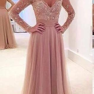 Ulass Long sleeve prom dresses lace prom dresses tulle prom dresses pink prom dresses sexy prom dresses prom dresses 2016