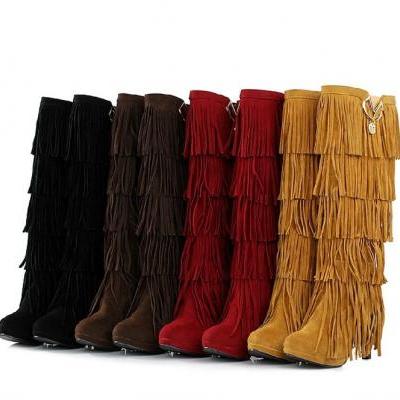 Ulass Fringed boots snow boots Boots