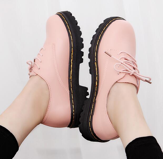 Ulass Lace Up Faux Leather Shoes
