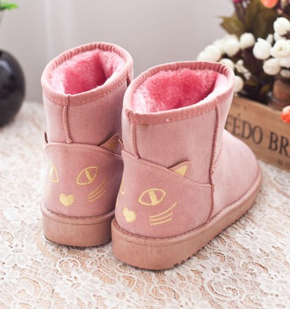 Ulass Cute Kitty Snow Fur Boots. Four Colors Available