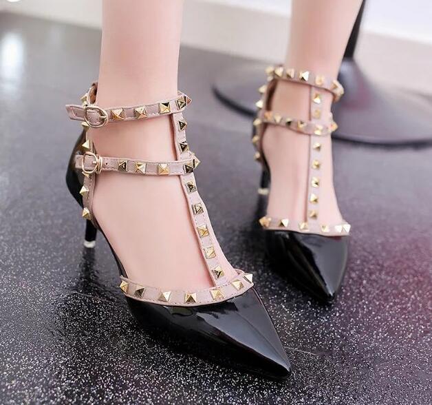 Ulass Gorgeous Rivet High Heels Fashion Shoes ST-099