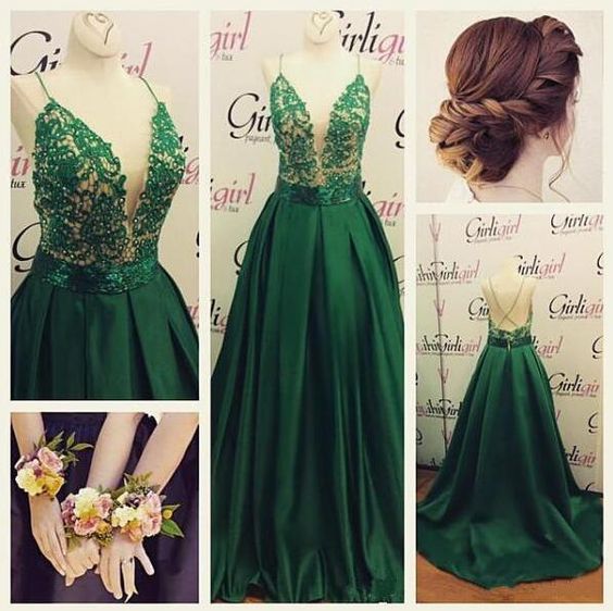 Ulass High Quality Prom Dress,backless Prom Dresses,sexy Green Prom Gowns,green Prom Dresses 2016, Party Dresses 2016,long Prom Gown,prom