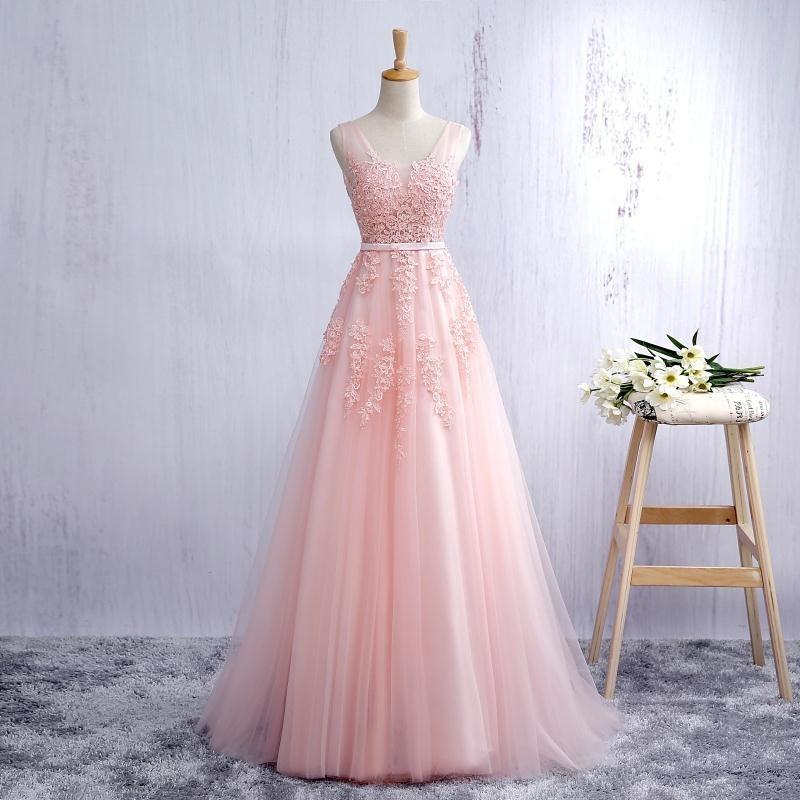 Pink Prom Dress, Prom Dresses, Graduation Party Dresses, Formal Dress For Teens ,floor Length , Fashion