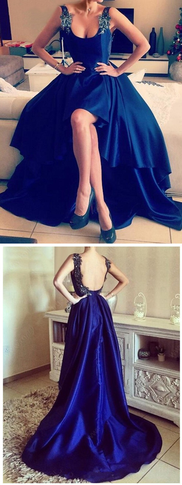High Low Prom Dress, Backless Prom Dresses, Graduation Party Dresses, Formal Dress For Teens