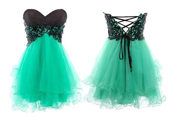 Ulass Fashion Butterfly Dress / Lace Mini Dress Sweetheart Prom Dress Evening Dress