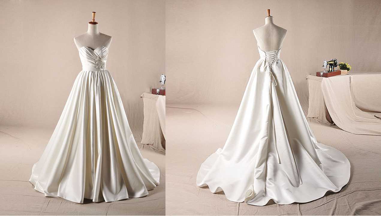 Sweetheart Neckline With Beading Decoration A-line Wedding Wedding Dress Bridal Dress Gown Wedding Gown Bridal Gown Lace Bridal Dress
