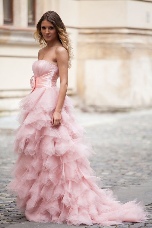 Pink Ruffled Dresses