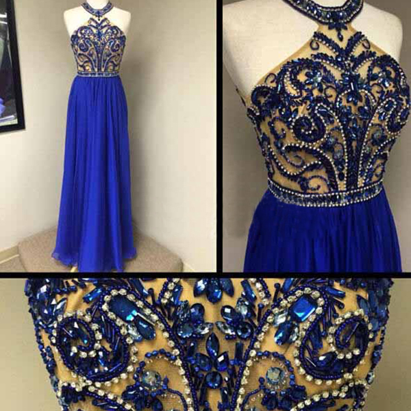 Ulass Royal blue prom, Halter prom dresses, chiffon prom dresses, prom dresses 2016, long prom dresses, custom prom dresses