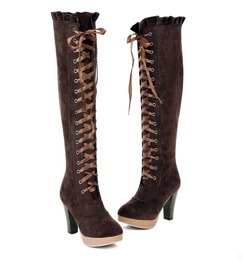 Ulass Sexy Boots,Cross Straps Knee High Boots,Thigh High Boots on Luulla