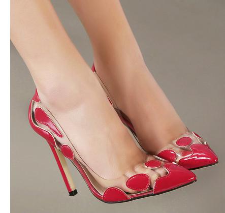 Ulass Hot Sale Fashion Party women's pumps with pointed toe perspective design redv wedding cocktail high heel