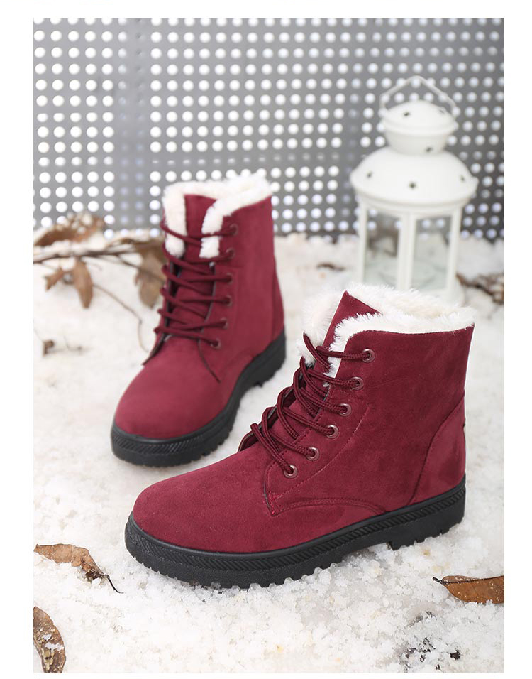 Ulass Snow Boots Winter Ankle Boots For Women Shoes Plus Velvet Plat Shoes 2016 Heels Boots Fashion Shoes St-076